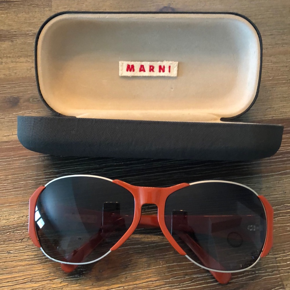 Marni blue and orange sunglasses